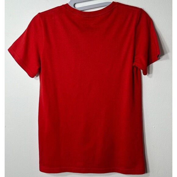 Champion T-Shirt Boys Size M Red Graphic Script Logo Cotton Blend Short Sleeve - Picture 4 of 8